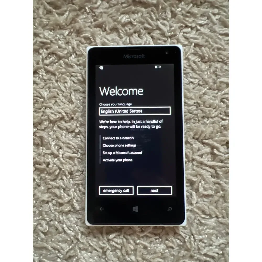 Microsoft Lumia 435 T-Mobile 4G GSM Smartphone White Prepaid